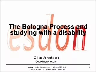 The Bologna Process and studying with a disability