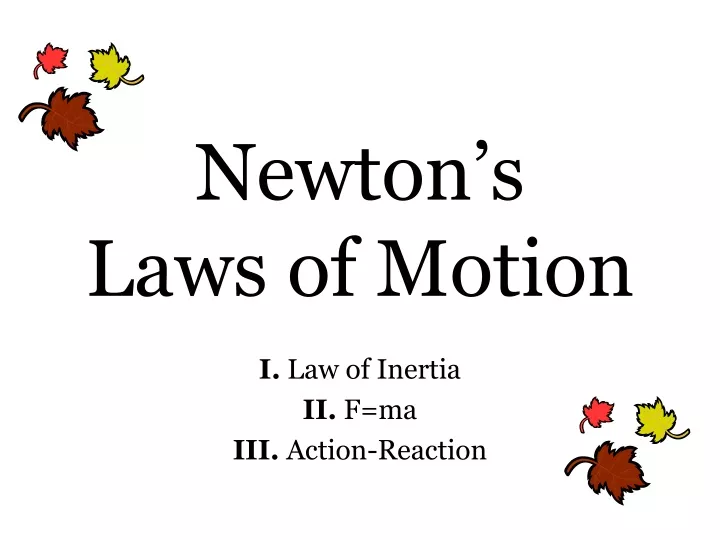 newton s laws of motion