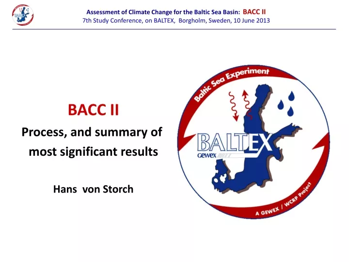 bacc ii process and summary of most significant