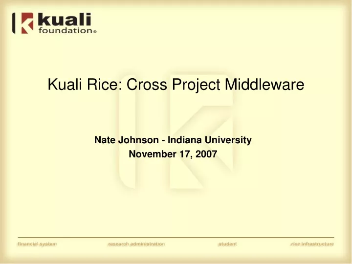 kuali rice cross project middleware