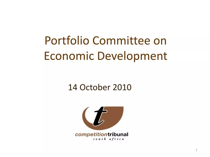 portfolio committee on economic development