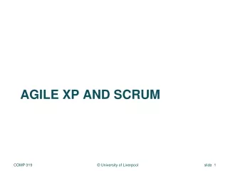 Agile  xp  AND SCRUM