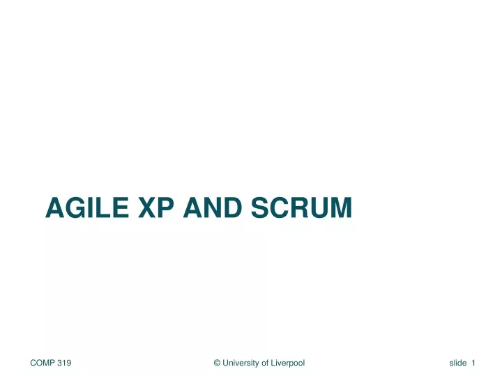 agile xp and scrum