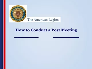 How to Conduct a Post Meeting