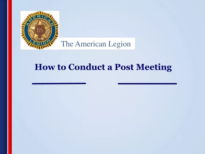 how to conduct a post meeting