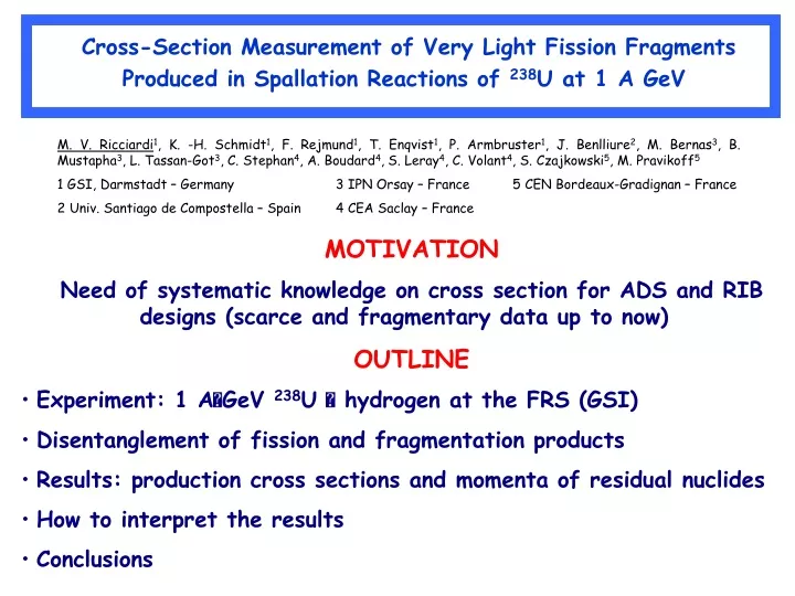 cross section measurement of very light fission