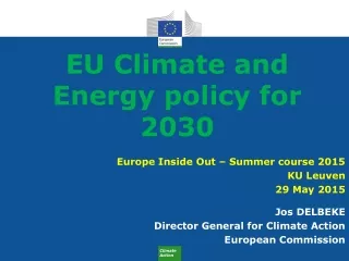 EU Climate and Energy policy for 2030