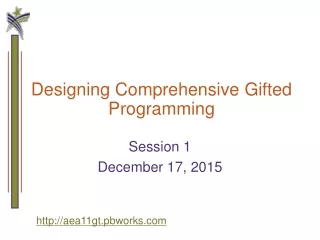 Designing Comprehensive Gifted Programming