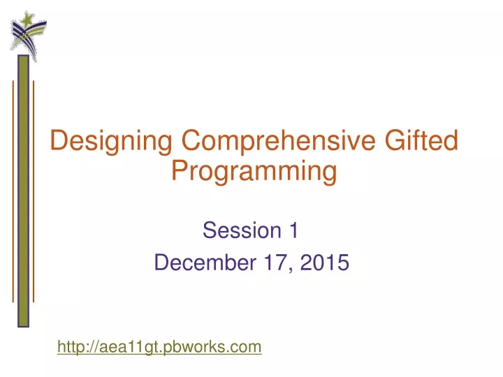 designing comprehensive gifted programming