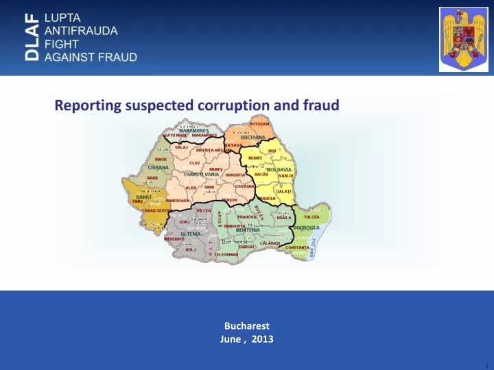 reporting suspected corruption and fraud