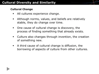 Cultural Diversity and Similarity