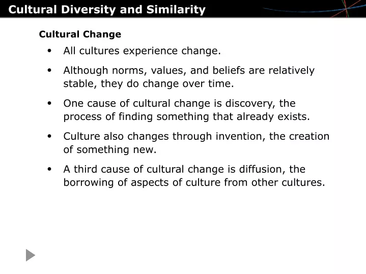 cultural diversity and similarity