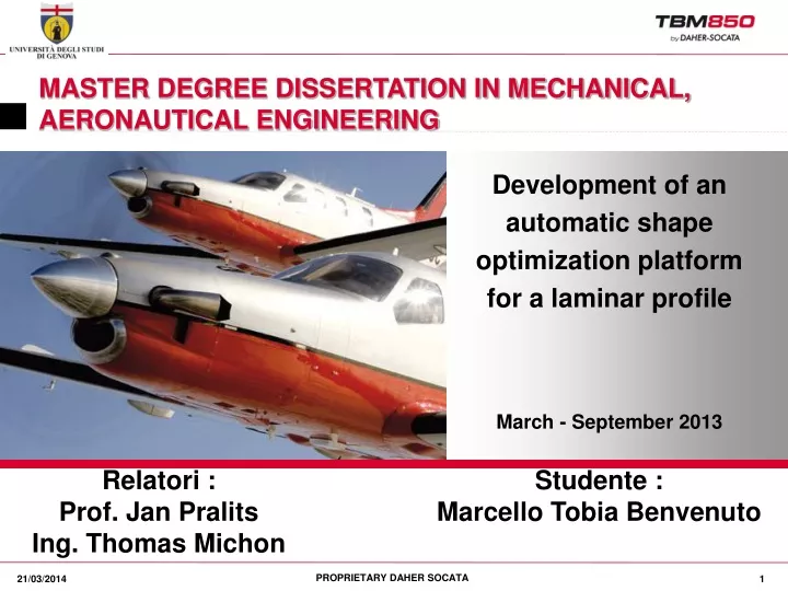 master degree dissertation in mechanical