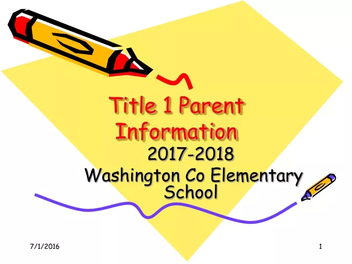 title 1 parent information