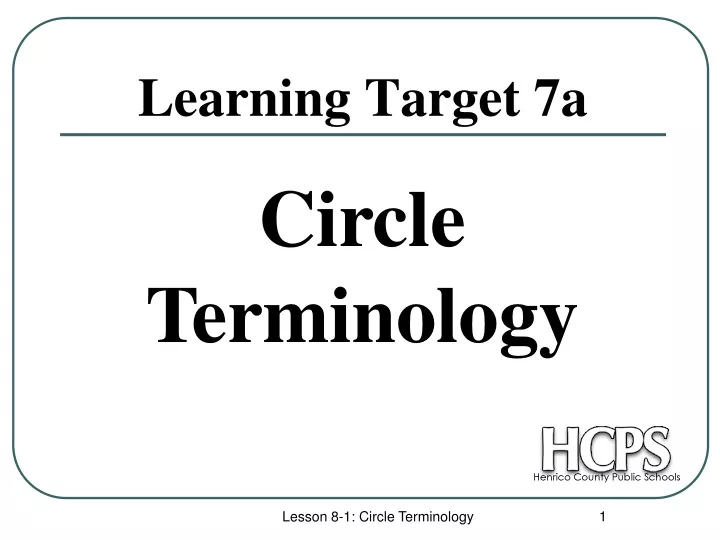 learning target 7a