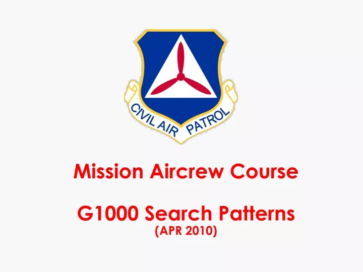 mission aircrew course g1000 search patterns