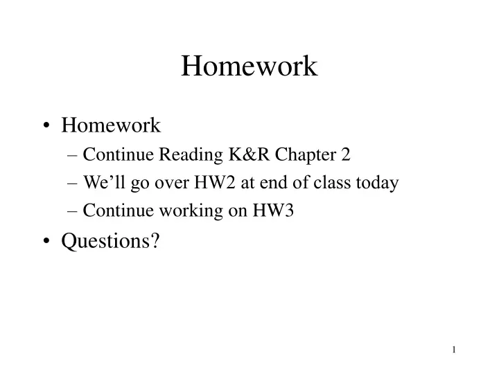 homework