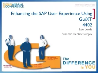 Enhancing the SAP User Experience Using GuiXT 4402