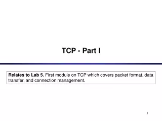 TCP - Part I