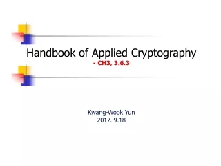 Handbook of Applied Cryptography - CH3, 3.6.3