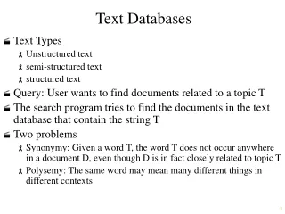 Text Databases