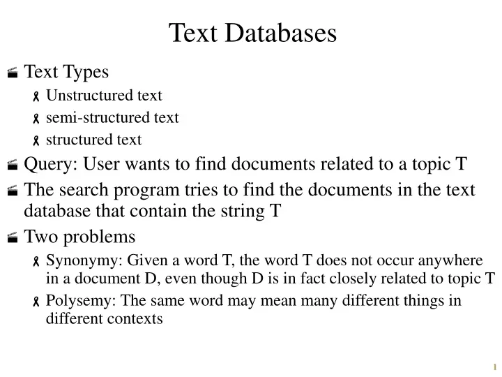 text databases