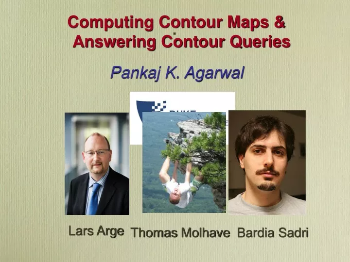 computing contour maps answering contour queries