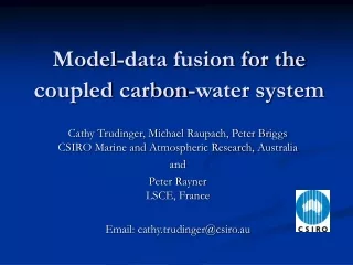 Model-data fusion for the  coupled carbon-water system