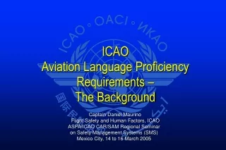 ICAO  Aviation Language Proficiency Requirements –  The Background