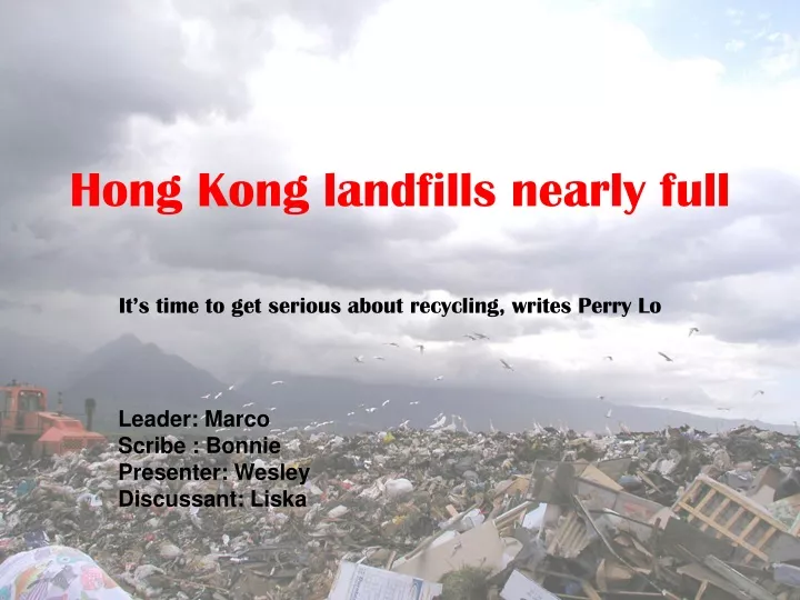 hong kong landfills nearly full