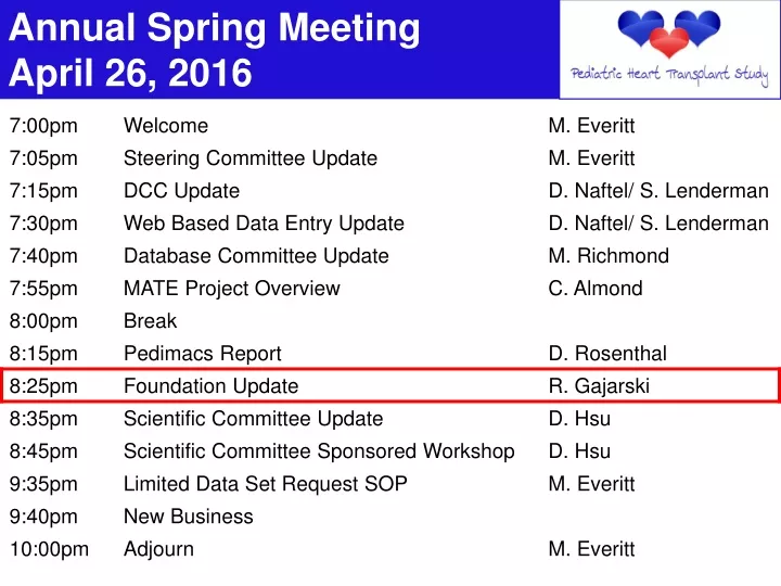 annual spring meeting april 26 2016