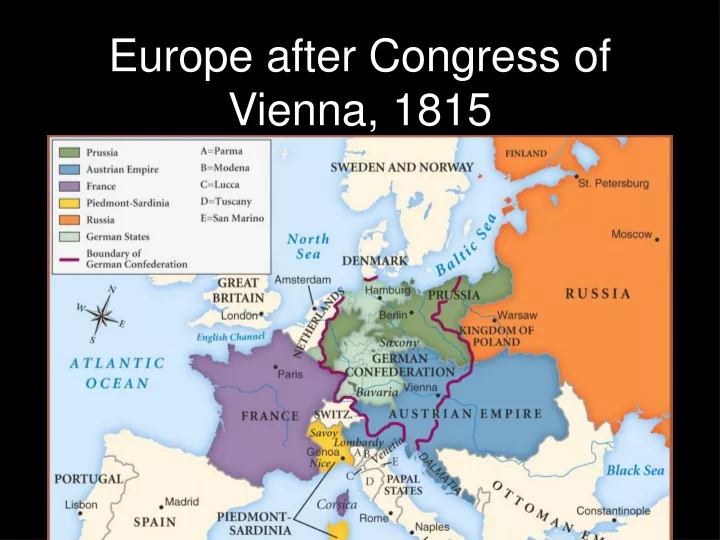 europe after congress of vienna 1815