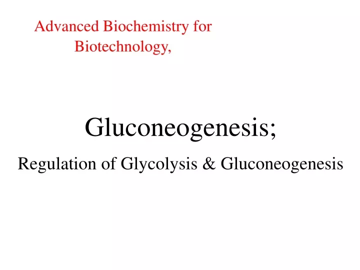 advanced biochemistry for biotechnology