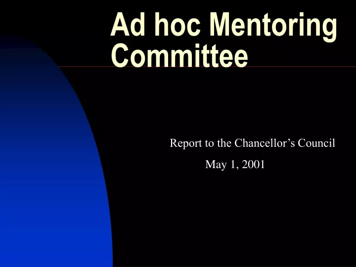 ad hoc mentoring committee