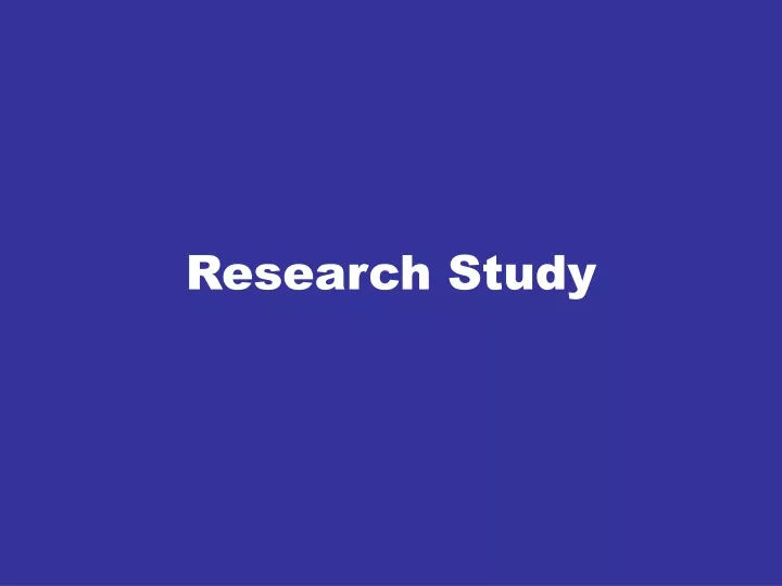 research study