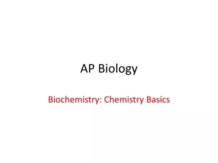 ap biology