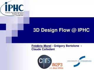 3D Design Flow @ IPHC