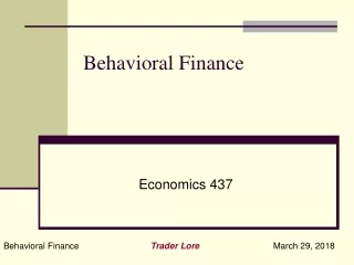 Behavioral Finance