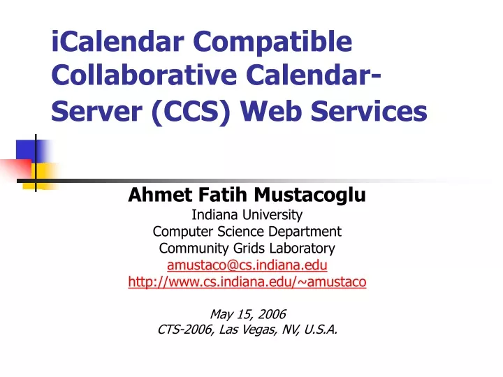 icalendar compatible collaborative calendar server ccs web services