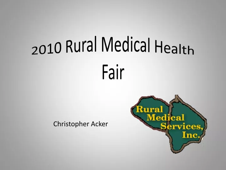 2010 rural medical health fair