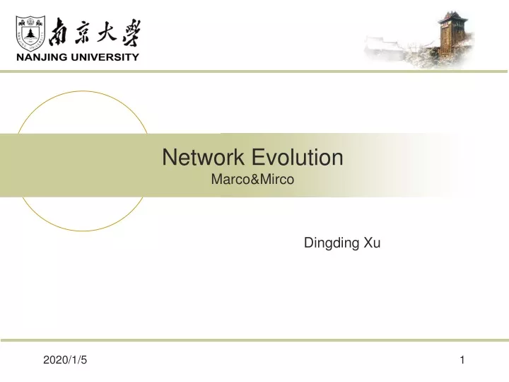network evolution marco mirco