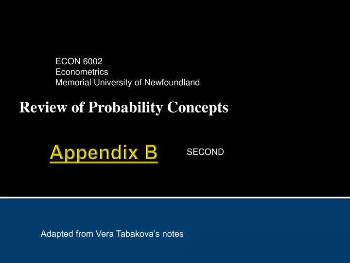 review of probability concepts