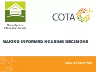 MAKING INFORMED HOUSING DECISIONS