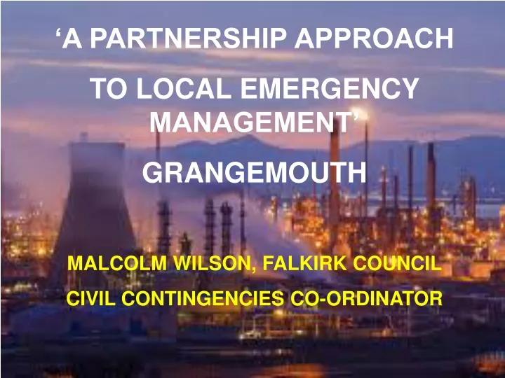 a partnership approach to local emergency