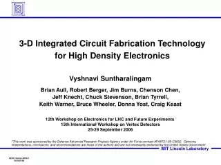 3-D Integrated Circuit Fabrication Technology  for High Density Electronics