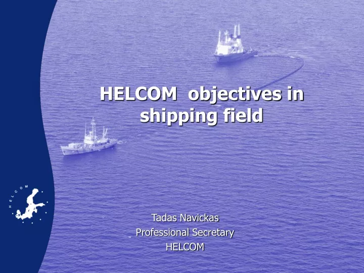 helcom objectives in shipping field