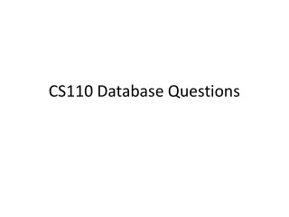 CS110 Database Questions