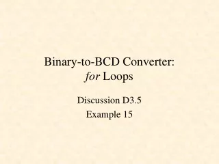 Binary-to-BCD Converter: for  Loops