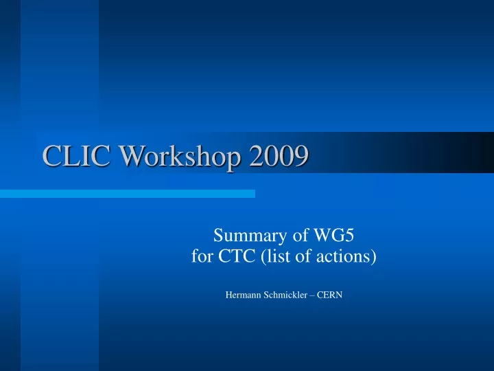 clic workshop 2009