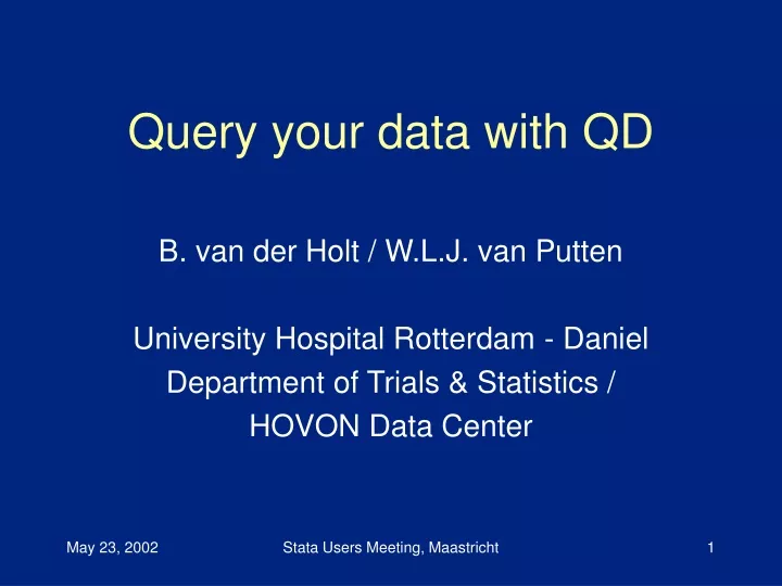 query your data with qd